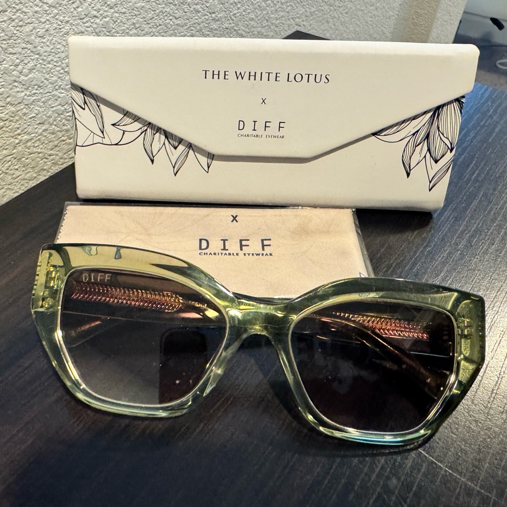 Diff Eyewear White Lotus Thailand Green Sunglasses - Picture 3 of 8